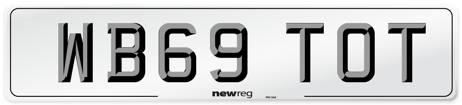 WB69 TOT Number Plate from New Reg